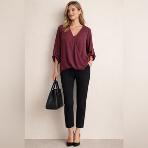 West Kei Plum/Purple Blouse - Size Large